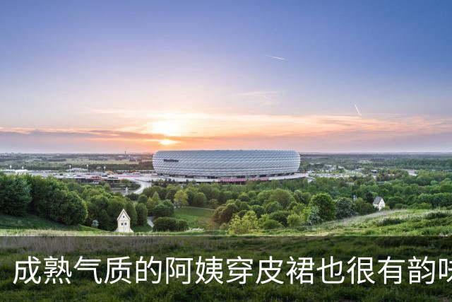 成熟气质的阿姨穿皮裙也很有韵味